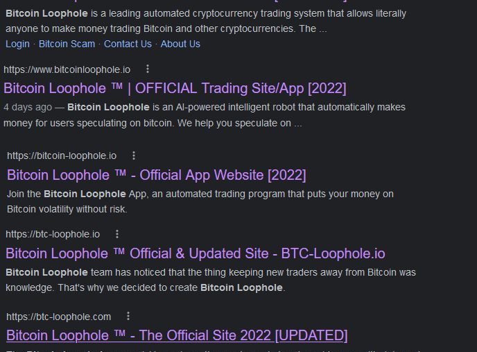 Sökresultaten för Bitcoin Loophole