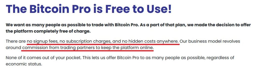 Bitcoin Pro är helt gratis