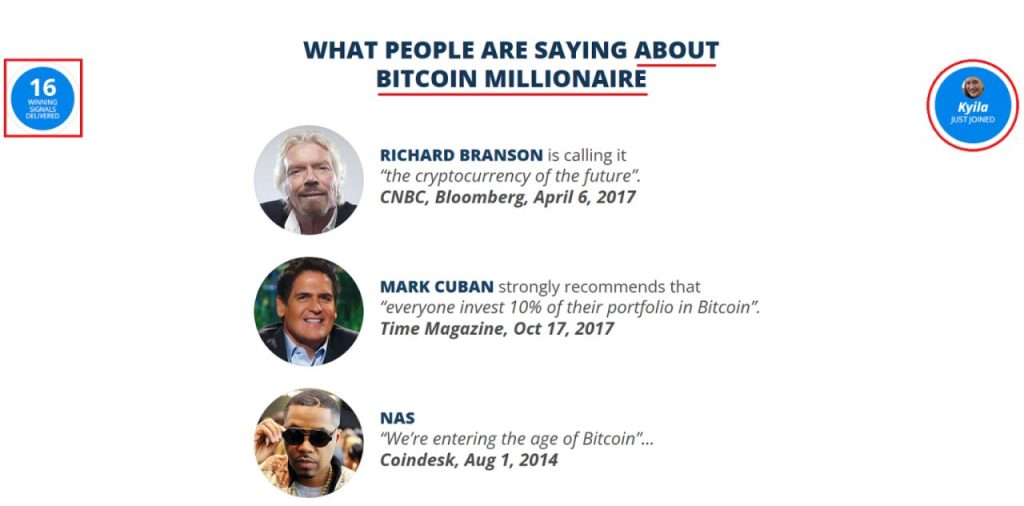 Bitcoin Millionaire falska vittnesmål